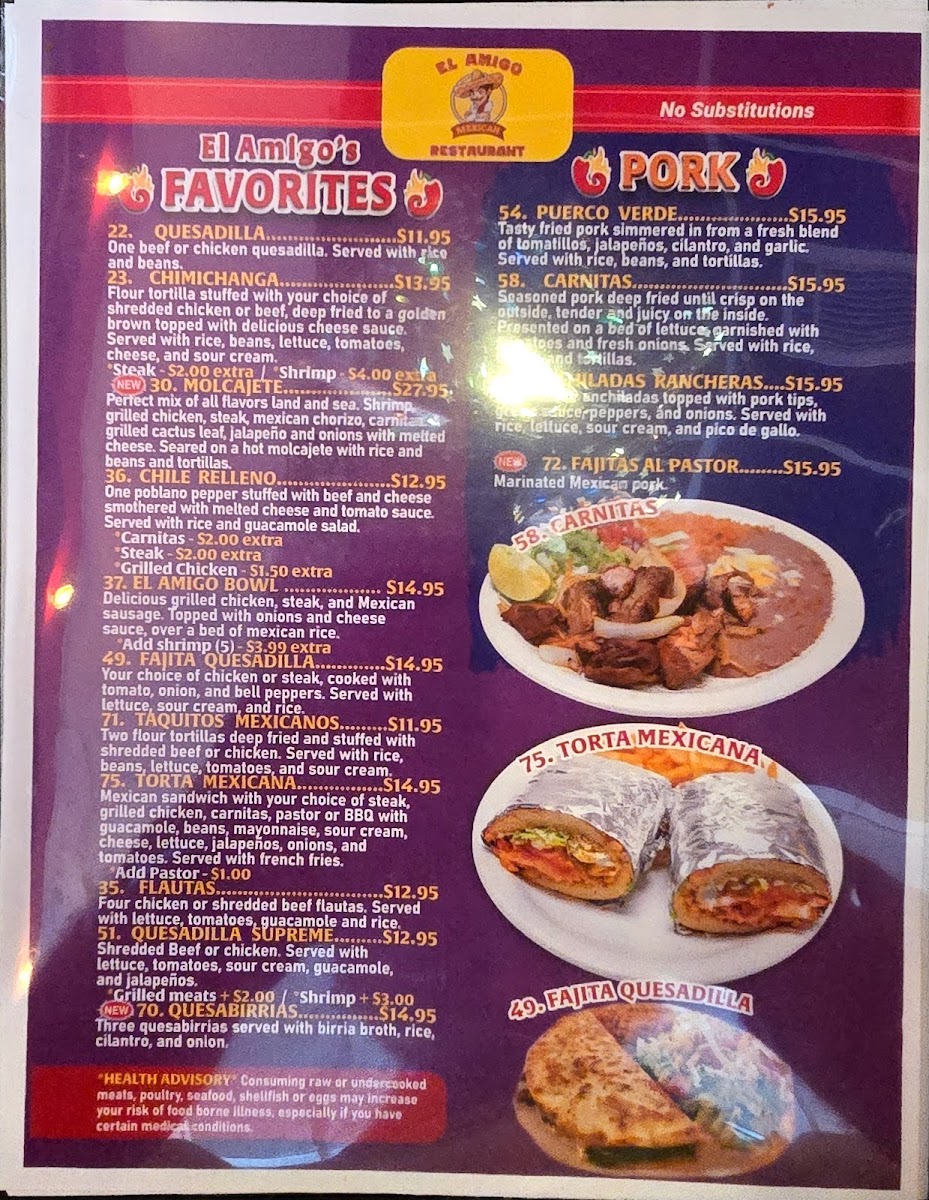 El Amigo Bar and Grill Menu - Image 6